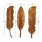 Set of 3 Brown Teak Wood Rustic Wall Decor 7", 27"